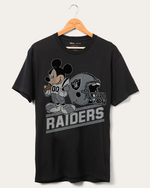 Men's button - front t - shirts with a unique artistic printRaiders Disney Mickey Came to Play Fan Tee Men's button - front t - shirts with a unique artistic printRaiders Disney Mickey Came to Play Fan Tee