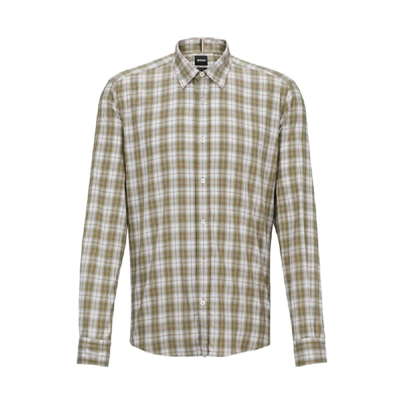 Men's UV - protection t - shirts for outdoor activities in the sunRegular-fit shirt in checked stretch twill Men's UV - protection t - shirts for outdoor activities in the sunRegular-fit shirt in checked stretch twill
