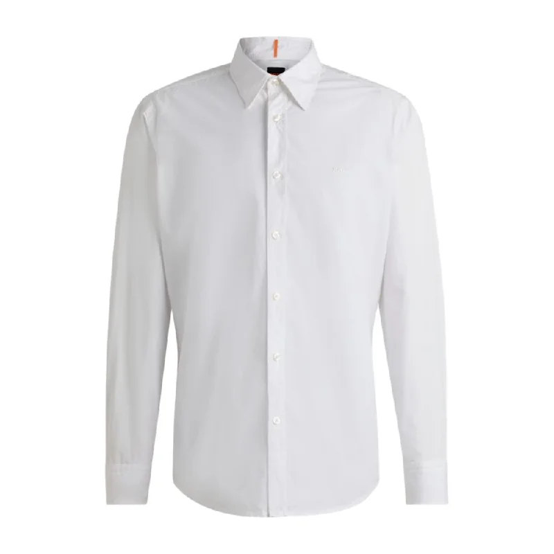 Men's distressed denim - look t - shirts with a rugged appealRegular-fit shirt in cotton poplin Men's distressed denim - look t - shirts with a rugged appealRegular-fit shirt in cotton poplin