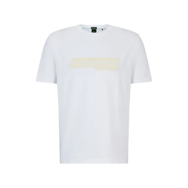 Men's eco - friendly recycled t - shirts for sustainable fashion choicesRegular-fit T-shirt in stretch cotton with logo artwork Men's eco - friendly recycled t - shirts for sustainable fashion choicesRegular-fit T-shirt in stretch cotton with logo artwork