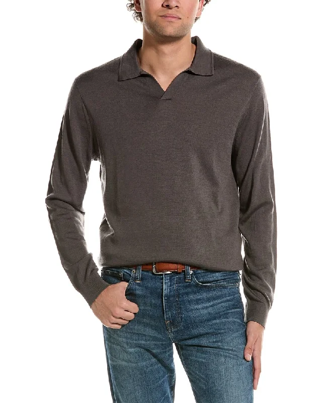 Men's eco - friendly recycled t - shirts for sustainable fashion choicesReiss Milburn Merino Wool Open Collar Polo Shirt Men's eco - friendly recycled t - shirts for sustainable fashion choicesReiss Milburn Merino Wool Open Collar Polo Shirt