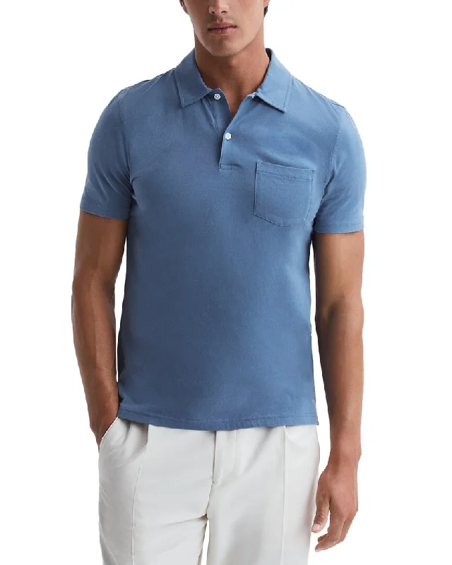 Men's button - front t - shirts with a unique artistic printReiss Nammos Polo Shirt