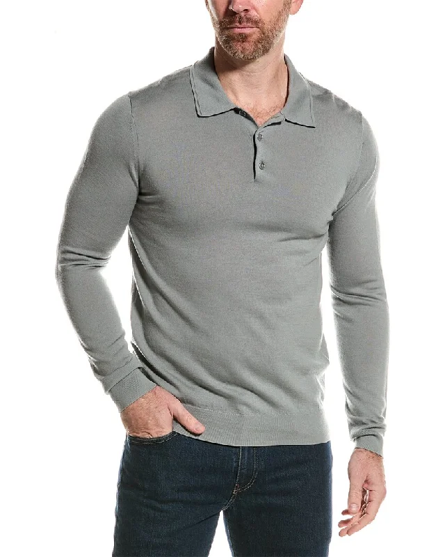 Men's long - sleeve henley t - shirts with button - down placketsReiss Trafford Wool Polo Sweater Men's long - sleeve henley t - shirts with button - down placketsReiss Trafford Wool Polo Sweater