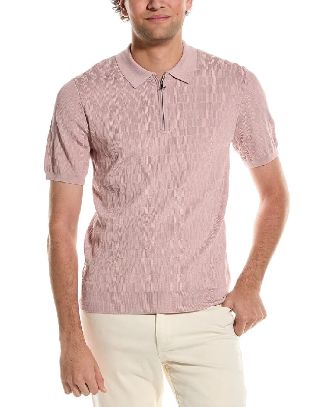 Men's lightweight performance t - shirts for running marathonsReiss Ubud 1/2-Zip Textured Polo T-Shirt Men's lightweight performance t - shirts for running marathonsReiss Ubud 1/2-Zip Textured Polo T-Shirt