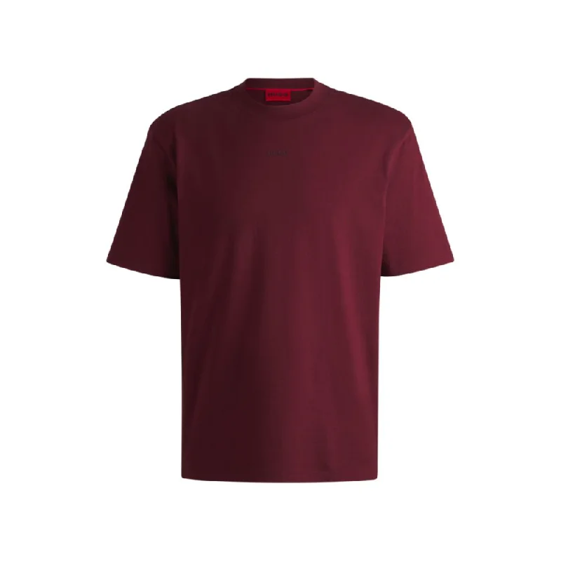 Men's long - sleeve henley t - shirts with button - down placketsRelaxed-fit T-shirt in cotton with logo print Men's long - sleeve henley t - shirts with button - down placketsRelaxed-fit T-shirt in cotton with logo print