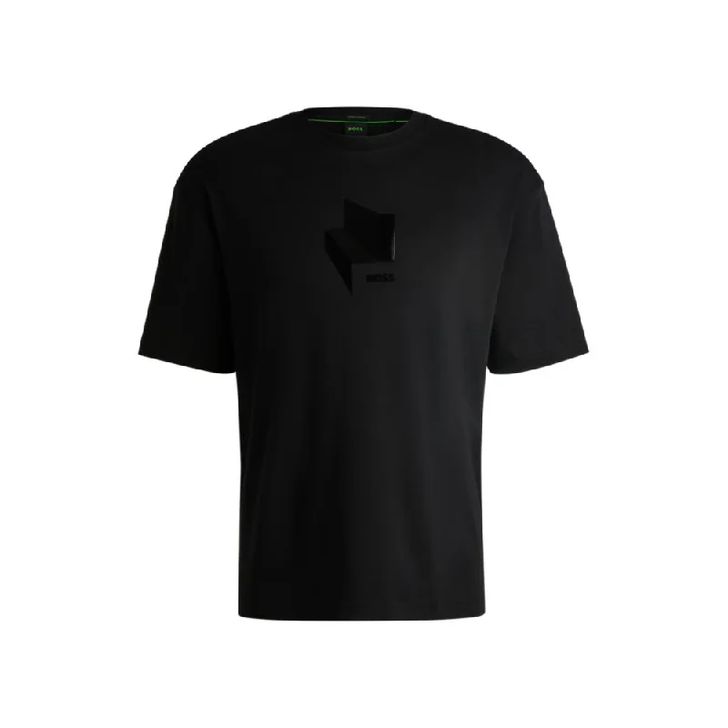 Men's distressed denim - look t - shirts with a rugged appealRelaxed-fit T-shirt in interlock cotton with gloss artwork Men's distressed denim - look t - shirts with a rugged appealRelaxed-fit T-shirt in interlock cotton with gloss artwork