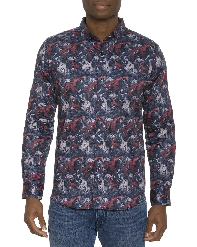 Men's printed Hawaiian t - shirts for tropical vacationsRobert Graham Casella Woven Shirt Men's printed Hawaiian t - shirts for tropical vacationsRobert Graham Casella Woven Shirt