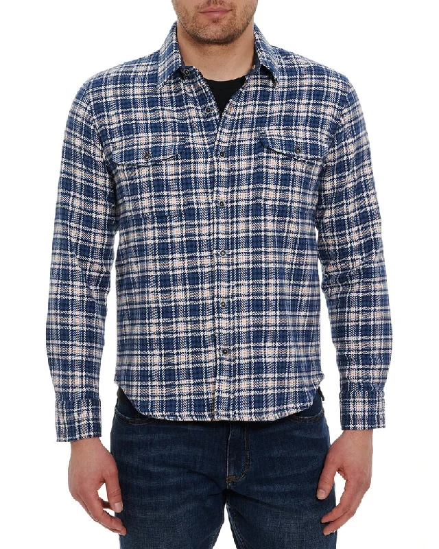 Men's long - sleeve henley t - shirts with button - down placketsRobert Graham Godas Woven Shirt Men's long - sleeve henley t - shirts with button - down placketsRobert Graham Godas Woven Shirt