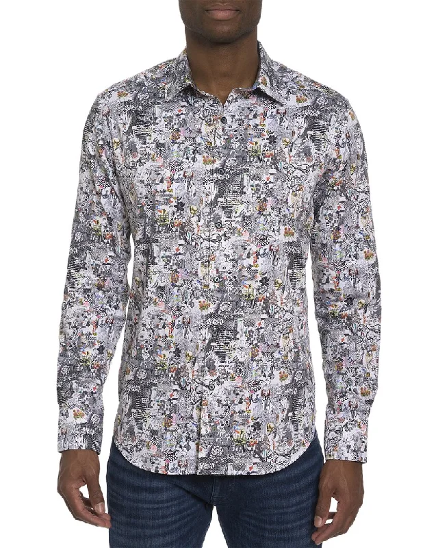 Men's long - sleeve henley t - shirts with button - down placketsRobert Graham Medieval Times Woven Shirt Men's long - sleeve henley t - shirts with button - down placketsRobert Graham Medieval Times Woven Shirt