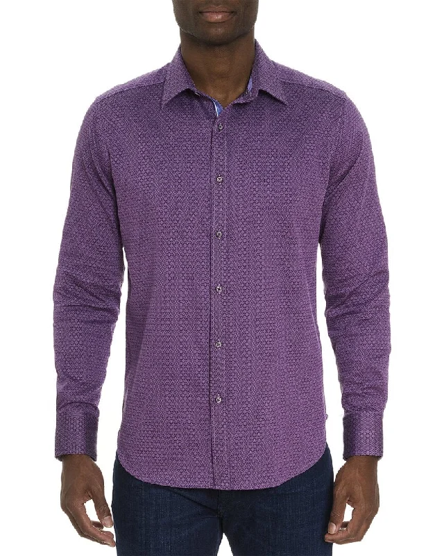 Men's distressed denim - look t - shirts with a rugged appealRobert Graham Metro Woven Shirt Men's distressed denim - look t - shirts with a rugged appealRobert Graham Metro Woven Shirt
