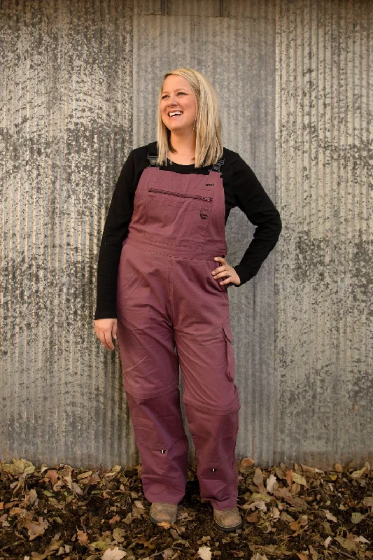 Overalls with a ruffled hem for a stylish touch​Classic Overall | Eggplant