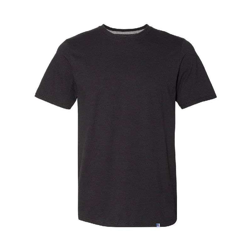 Men's distressed denim - look t - shirts with a rugged appealRussell Athletic Essential 60/40 Performance T-Shirt Men's distressed denim - look t - shirts with a rugged appealRussell Athletic Essential 60/40 Performance T-Shirt