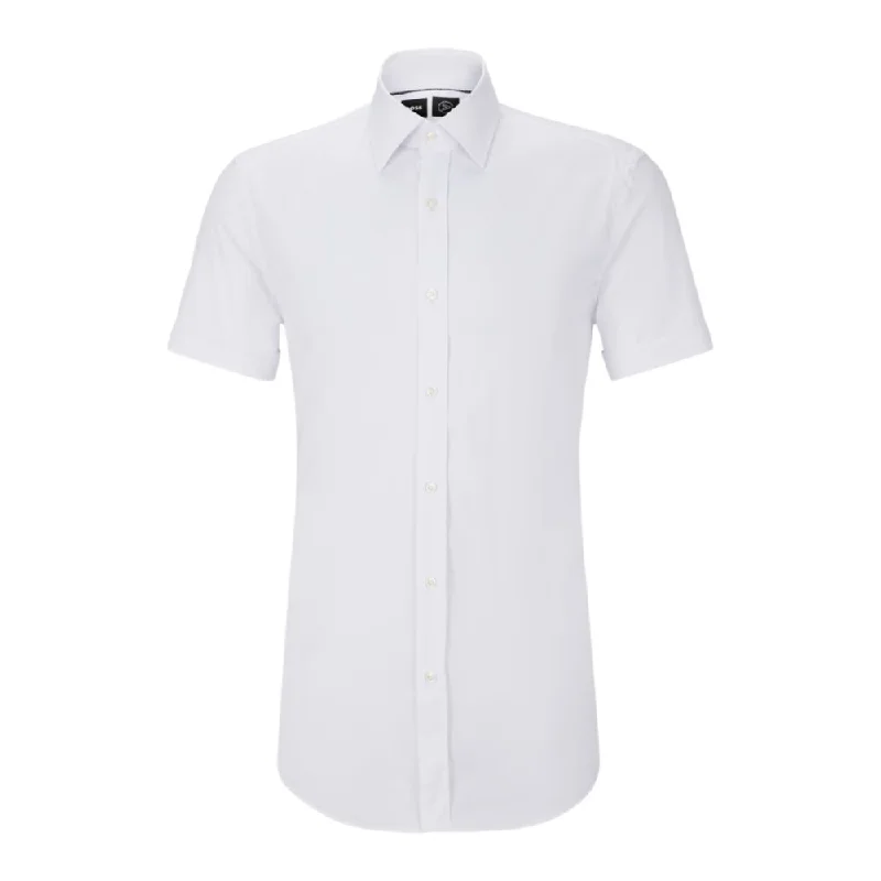 Men's mock - neck t - shirts with a modern and sleek styleSlim-fit shirt in easy-iron stretch poplin Men's mock - neck t - shirts with a modern and sleek styleSlim-fit shirt in easy-iron stretch poplin