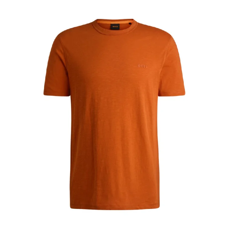 Men's ribbed t - shirts with a textured finish for added styleSlub-cotton T-shirt with logo detail Men's ribbed t - shirts with a textured finish for added styleSlub-cotton T-shirt with logo detail