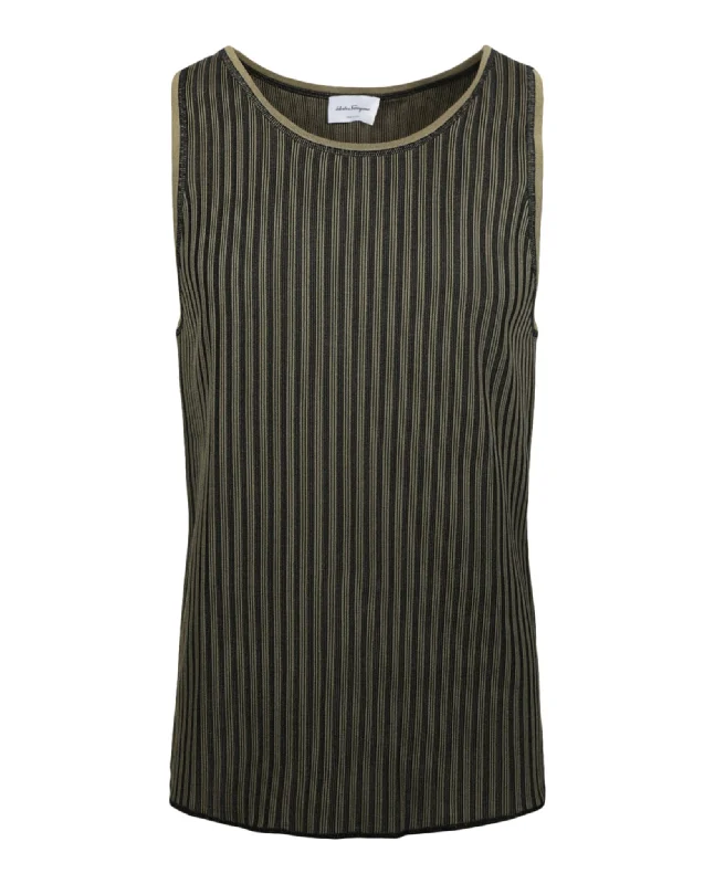Men's long - sleeve henley t - shirts with button - down placketsStriped Knit Tank Top Men's long - sleeve henley t - shirts with button - down placketsStriped Knit Tank Top