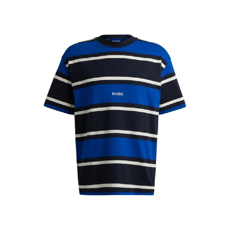 Men's UV - protection t - shirts for outdoor activities in the sunStriped T-shirt in cotton jersey with embroidered logo Men's UV - protection t - shirts for outdoor activities in the sunStriped T-shirt in cotton jersey with embroidered logo
