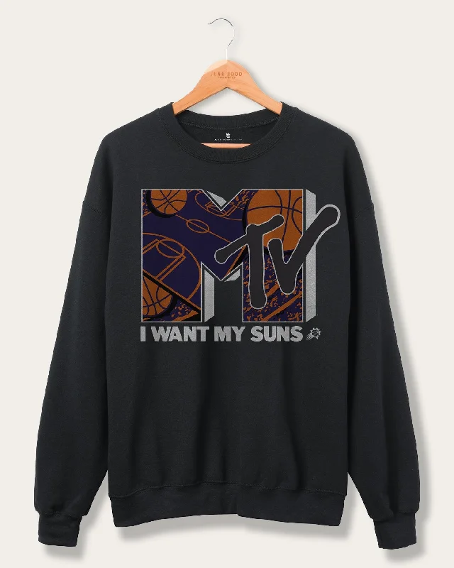Men's mock - neck t - shirts with a modern and sleek styleSuns x MTV I Want My Fan Fleece Men's mock - neck t - shirts with a modern and sleek styleSuns x MTV I Want My Fan Fleece