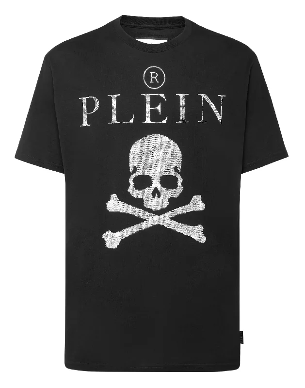 Men's slim - fit graphic t - shirts with vintage rock band printsT-shirt Round Neck SS Crystal Skull with Crystals Men's slim - fit graphic t - shirts with vintage rock band printsT-shirt Round Neck SS Crystal Skull with Crystals