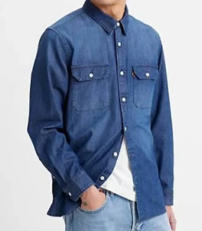 Men's lightweight performance t - shirts for running marathonsThe Jackson Worker Overshirt In Worn Indigo Dark Wash Men's lightweight performance t - shirts for running marathonsThe Jackson Worker Overshirt In Worn Indigo Dark Wash