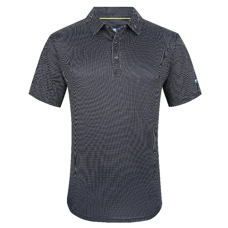 Men's short - sleeve linen t - shirts for summer beach outingsTom Baine Men's Performance Geometric Print Four-Way Stretch Golf Polo Men's short - sleeve linen t - shirts for summer beach outingsTom Baine Men's Performance Geometric Print Four-Way Stretch Golf Polo