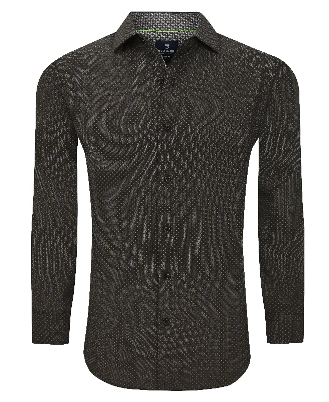 Men's organic cotton crew - neck t - shirts for everyday comfortTom Baine Slim Fit Performance Long Sleeve Geometric Button Down Men's organic cotton crew - neck t - shirts for everyday comfortTom Baine Slim Fit Performance Long Sleeve Geometric Button Down