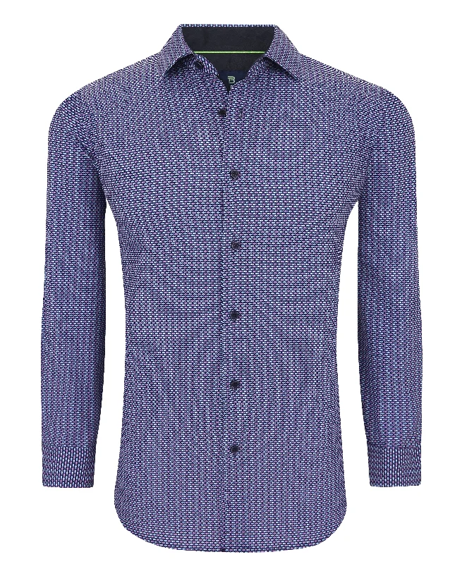 Men's long - sleeve henley t - shirts with button - down placketsTom Baine Slim Fit Performance Long Sleeve Printed Button Down Men's long - sleeve henley t - shirts with button - down placketsTom Baine Slim Fit Performance Long Sleeve Printed Button Down