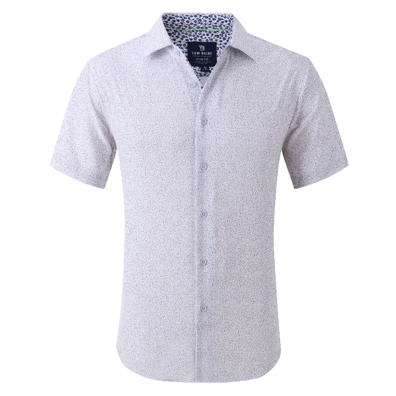 Men's organic cotton crew - neck t - shirts for everyday comfortTom Baine Slim Fit Performance Short Sleeve Geometric Button Down Men's organic cotton crew - neck t - shirts for everyday comfortTom Baine Slim Fit Performance Short Sleeve Geometric Button Down