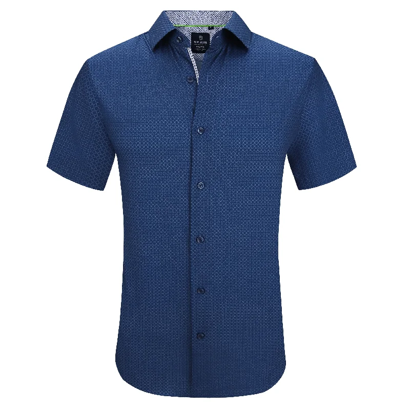 Men's thermal t - shirts with a high - neck design for cold weatherTom Baine Slim Fit Short Sleeve Performance Stretch Button Down Men's thermal t - shirts with a high - neck design for cold weatherTom Baine Slim Fit Short Sleeve Performance Stretch Button Down