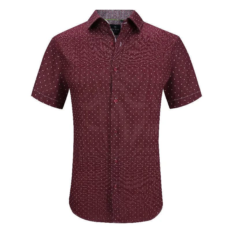 Men's printed Hawaiian t - shirts for tropical vacationsTom Baine Slim Fit Short Sleeve Performance Stretch Button Down Men's printed Hawaiian t - shirts for tropical vacationsTom Baine Slim Fit Short Sleeve Performance Stretch Button Down