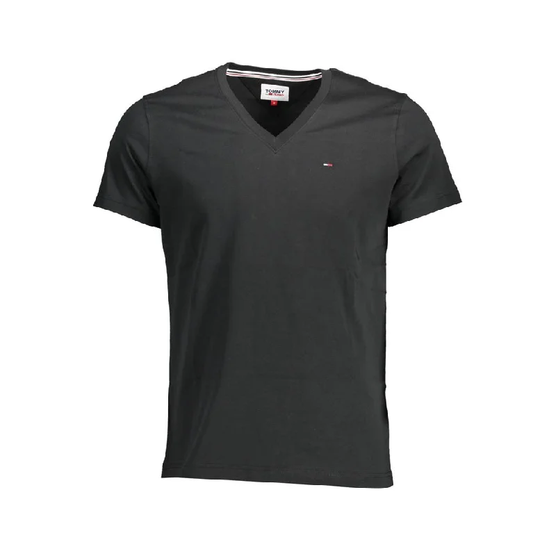 Men's short - sleeve linen t - shirts for summer beach outingsTommy Hilfiger  Cotton Men's T-Shirt