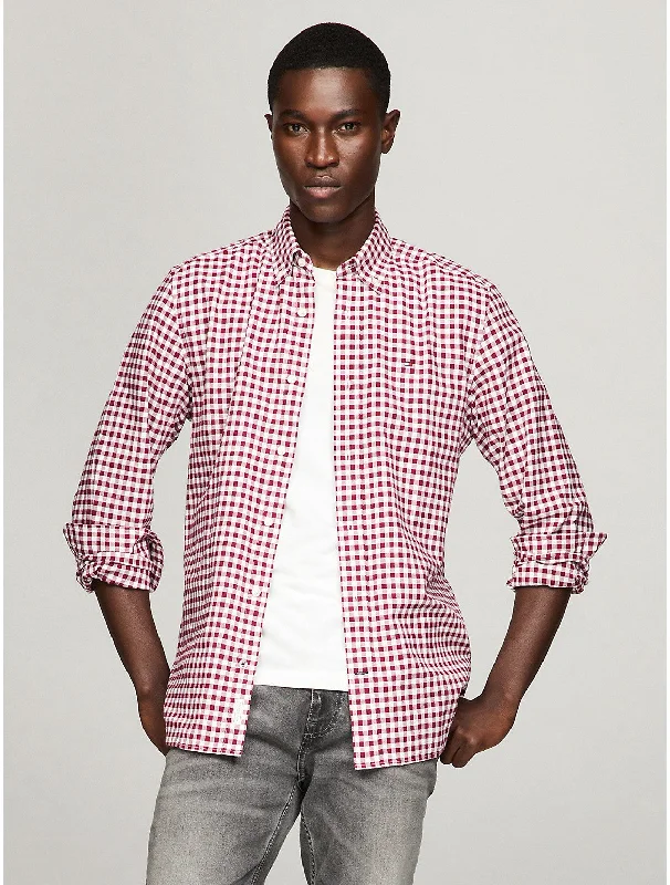 Men's printed Hawaiian t - shirts for tropical vacationsTommy Hilfiger Men's Regular Fit Gingham Oxford Shirt Men's printed Hawaiian t - shirts for tropical vacationsTommy Hilfiger Men's Regular Fit Gingham Oxford Shirt