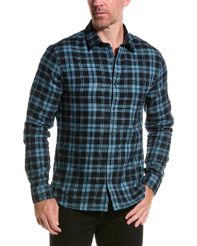 Men's organic cotton crew - neck t - shirts for everyday comfortVince Sailwind Plaid Shirt Men's organic cotton crew - neck t - shirts for everyday comfortVince Sailwind Plaid Shirt