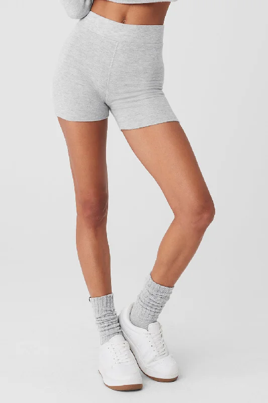 Alolux High-Waist Me Time Short - Athletic Heather Grey