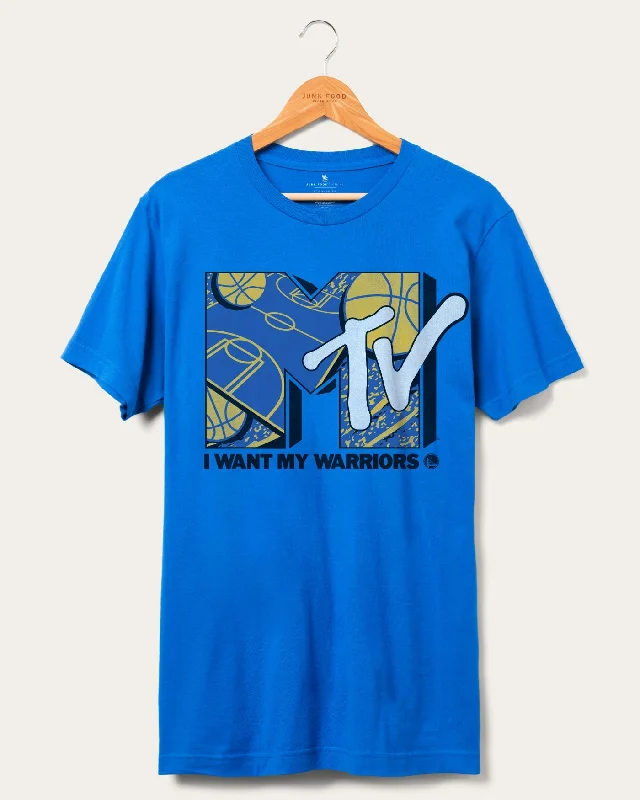 Men's eco - friendly recycled t - shirts for sustainable fashion choicesWarriors x MTV I Want My Fan Tee Men's eco - friendly recycled t - shirts for sustainable fashion choicesWarriors x MTV I Want My Fan Tee