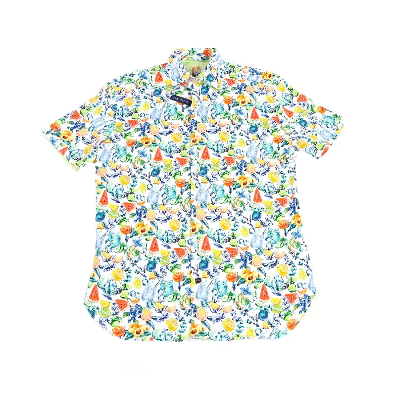 Men's plus - size pocket t - shirts with a classic lookWhite with Fruit Print Shirt